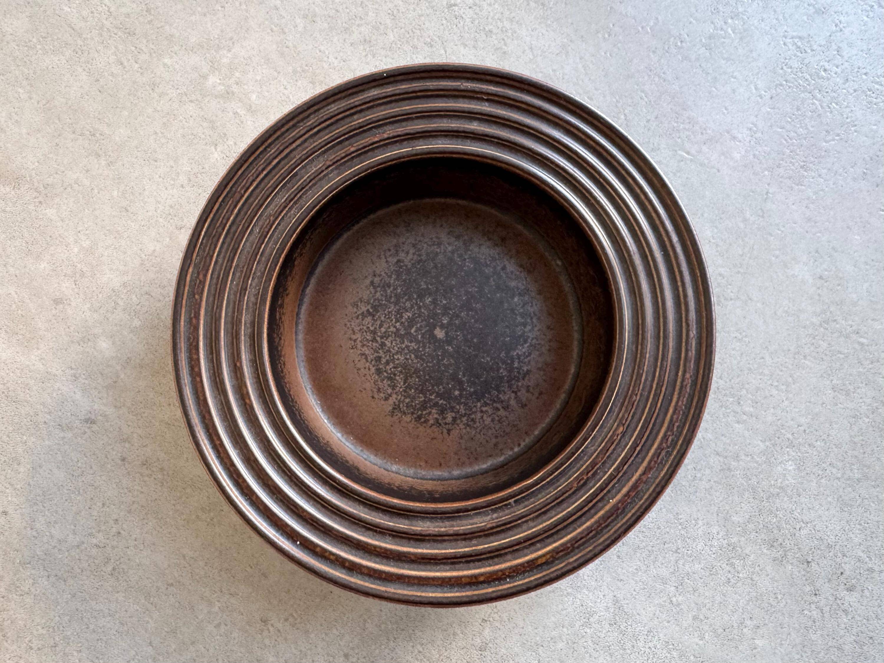 Vintage Ruska ridged Bowl by Ulla Procopé for Arabia Finland