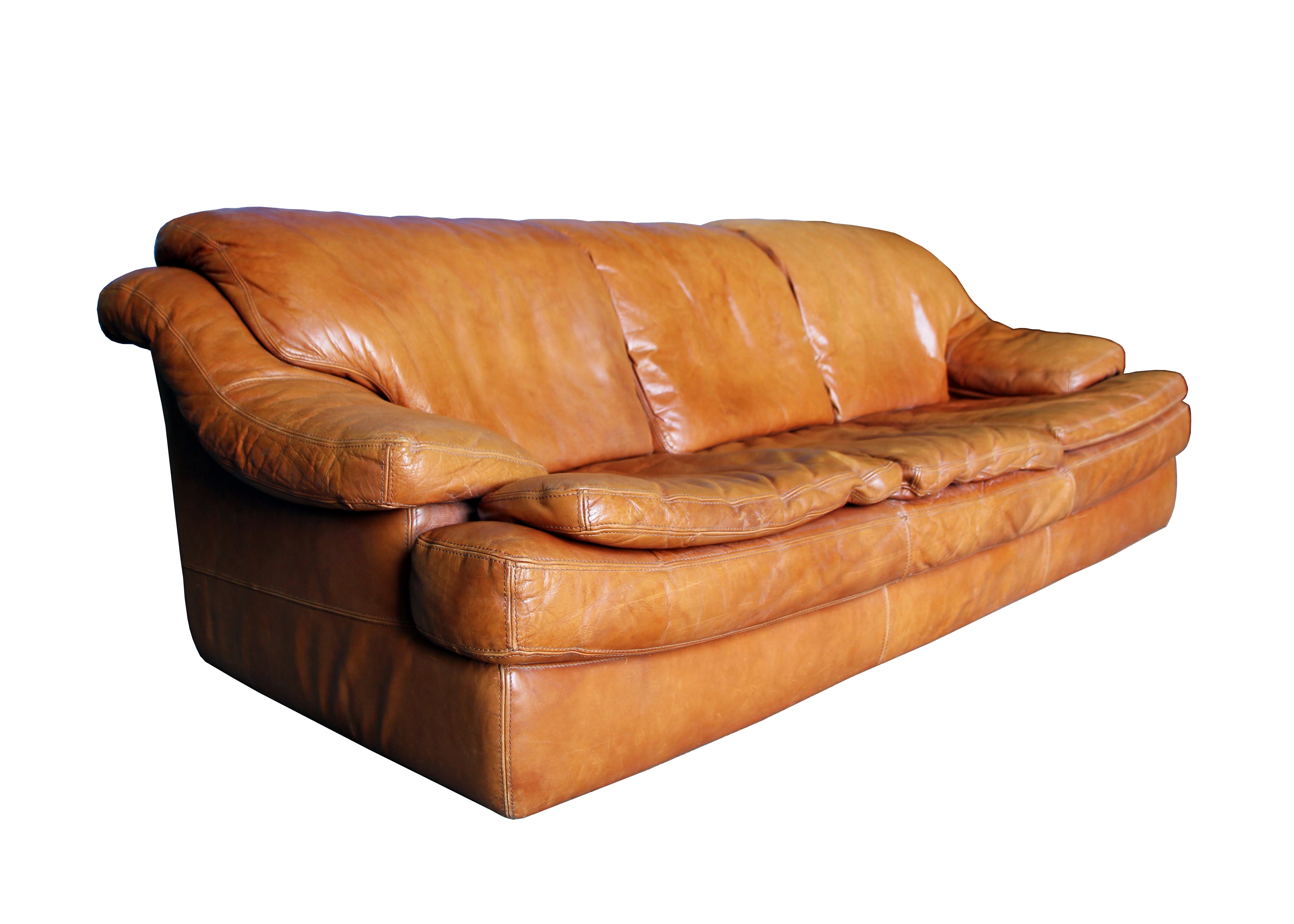 Vintage roche Bobois leather sofa