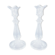 Pair of cut glass candlesticks
