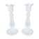 Pair of cut glass candlesticks