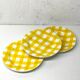 Lot of 3 plates yellow plaid Sarreguemines