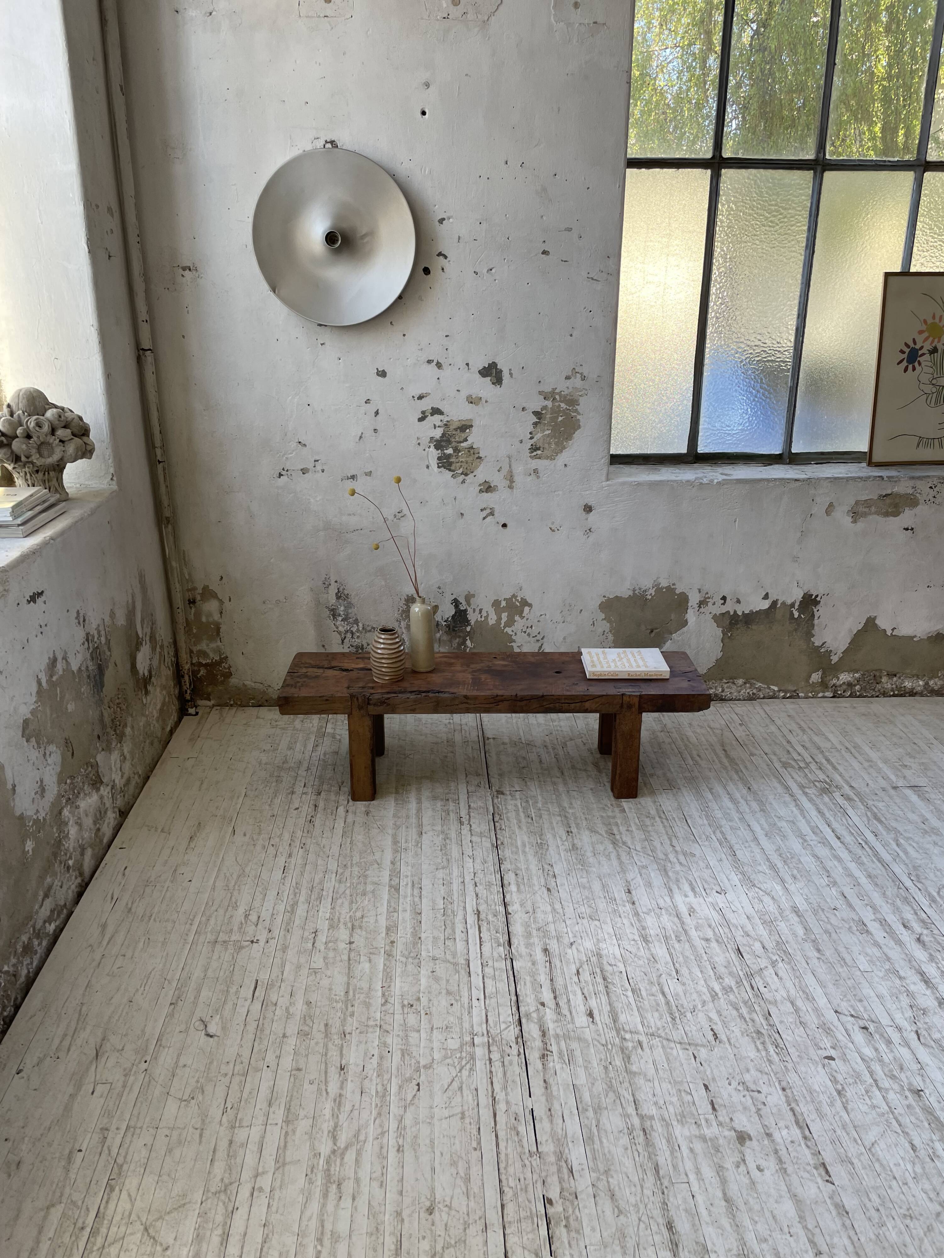 Brutalist workbench solid cherry coffee table