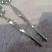 2 Christofle goldsmith mocha and coffee spoons, Duo model, 10 & 13.5cm