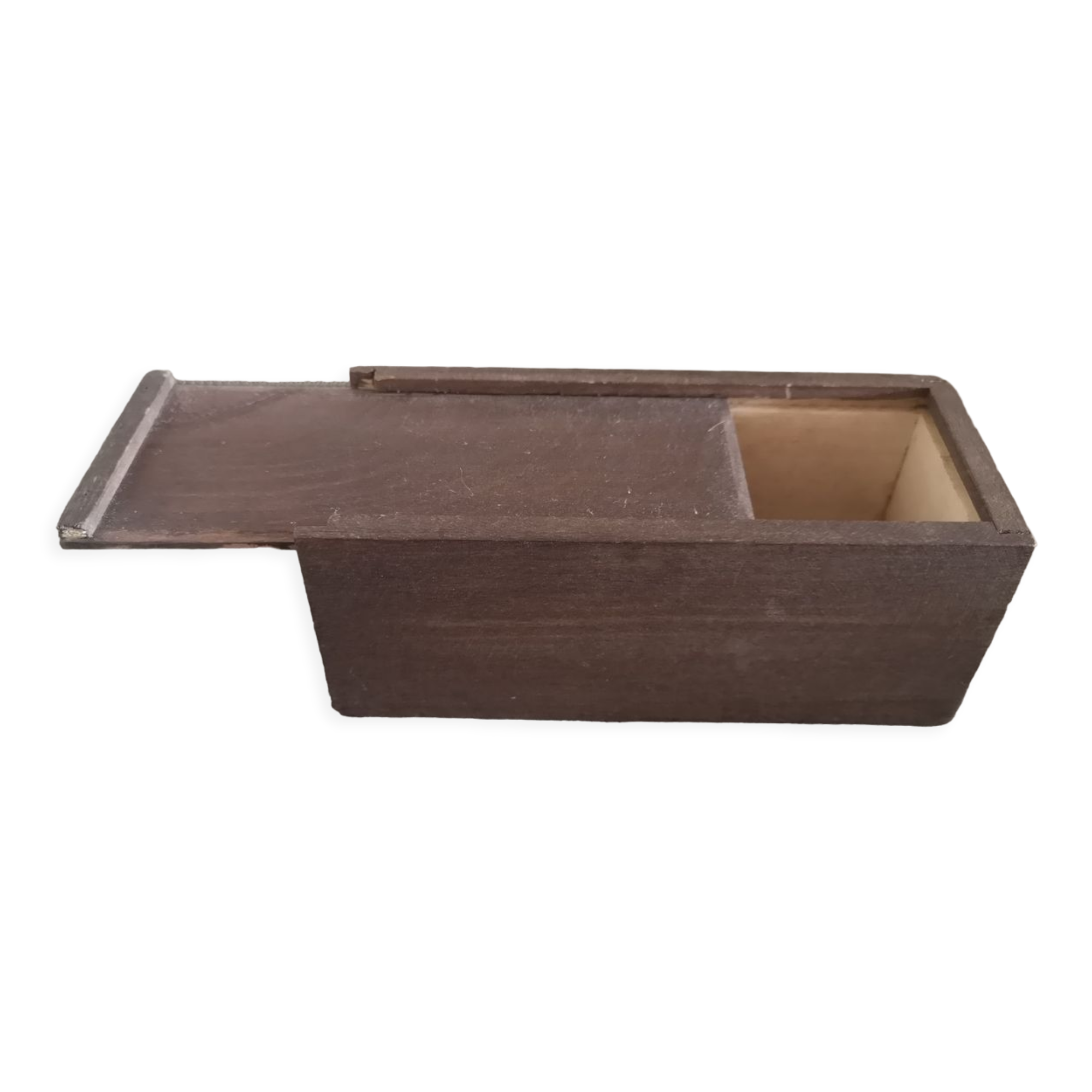 Plumier écolier en bois teinté - années 1960/1970