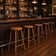 Ensemble de 4 tabourets vintage en bois / tabourets de bar