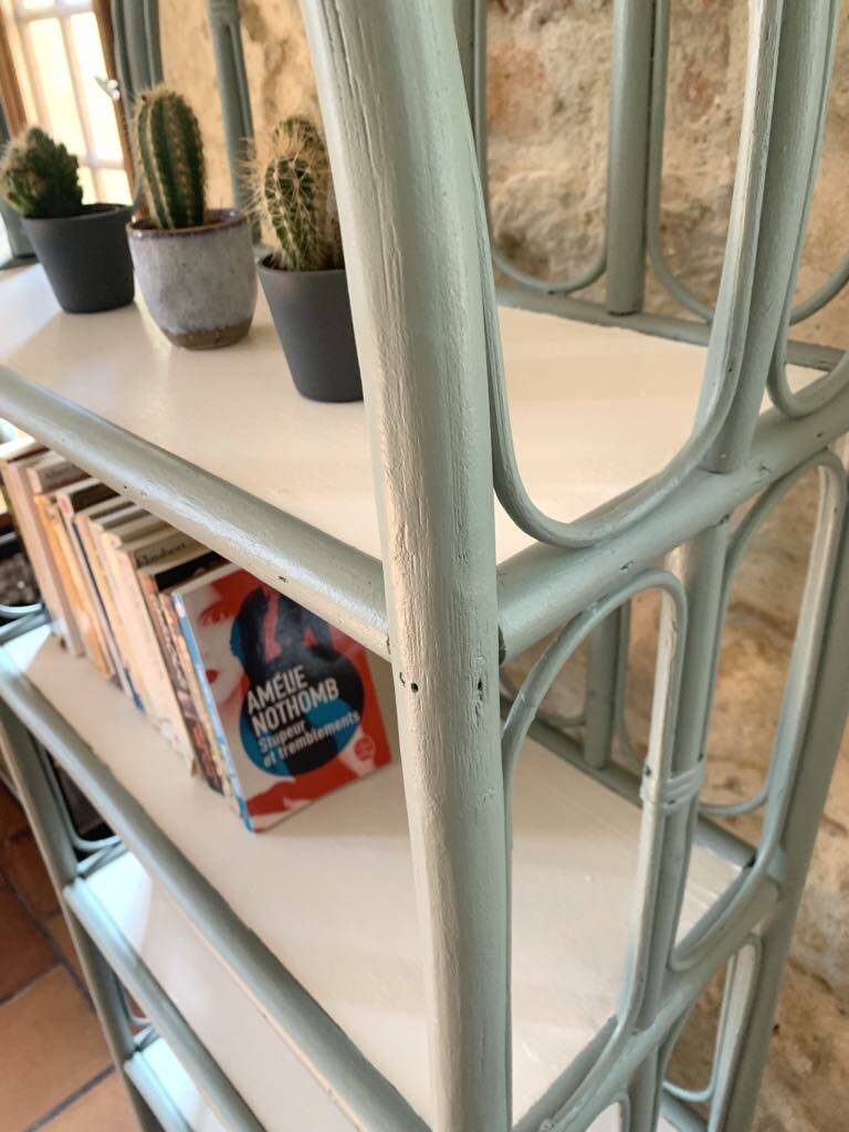 Étagères en rotin, 5 tablettes