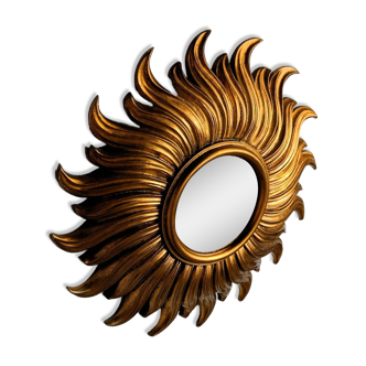 Vintage golden sunburst mirror