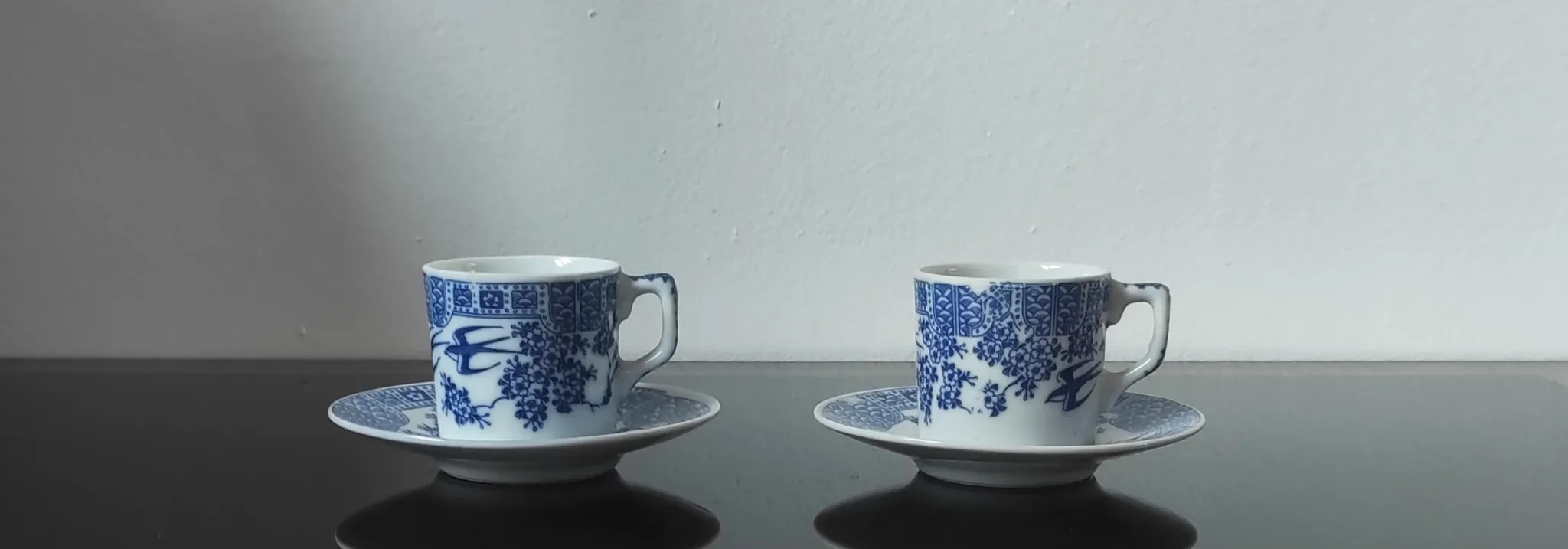 Vintage porcelain cup duo