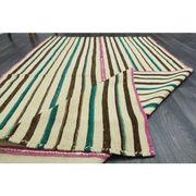 1970s Vintage Turkish Oushak Handmade Wool Cotton Beige Area Rug 137x221