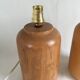 Pair of turned wooden bedside lamp legs
