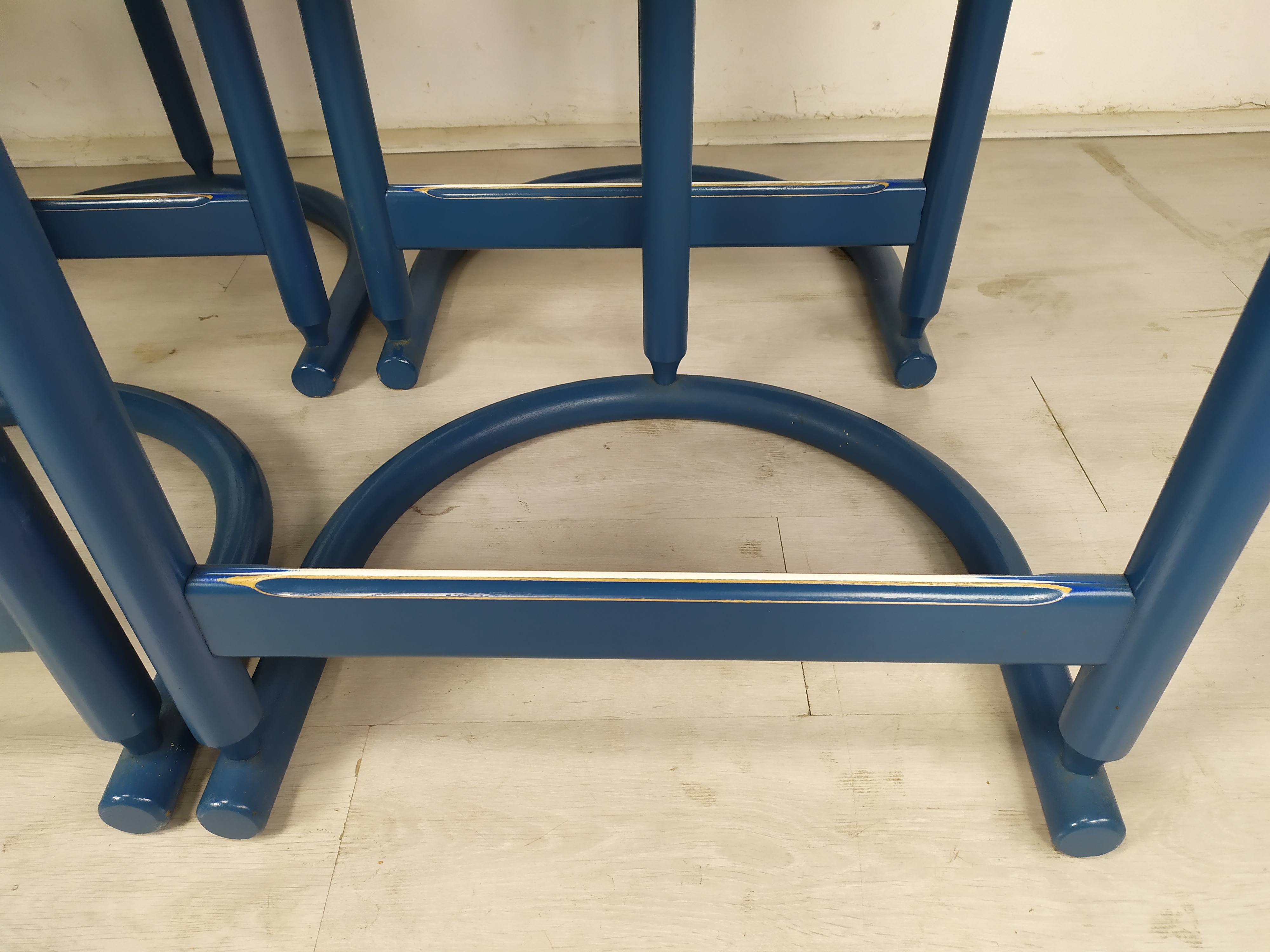 Vintage blue bar stools