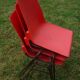 Lot of 3 chairs single-piece red "party room" vintage 1970s