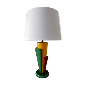 Ceramic lamp by François Châtain, 1980s