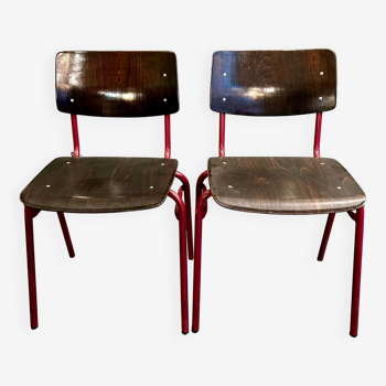 Pair of Galvanitas Chairs Netherlands 60s.