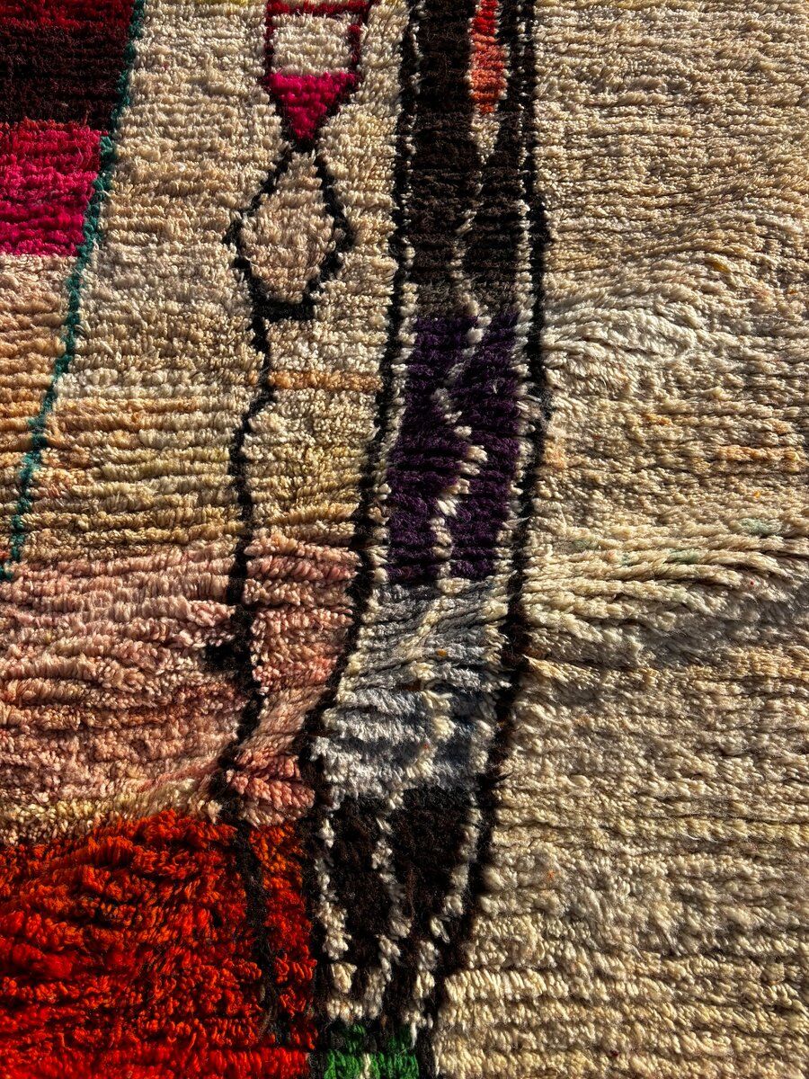 modern Berber bohemian Boujad wool rug