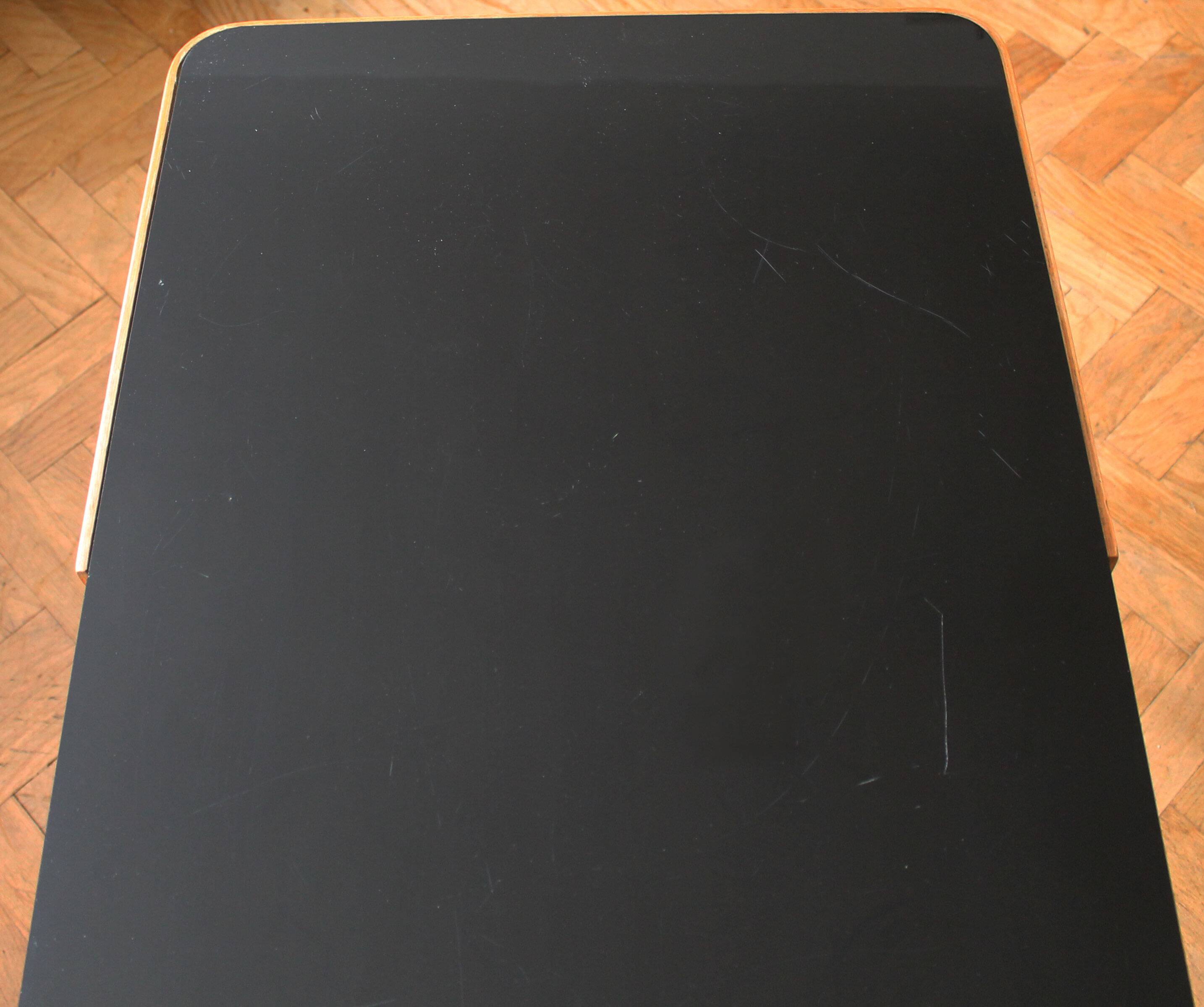 1960's Mid Century Coffee Table with a black opaxite glass by Jiri Jiroutek