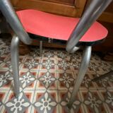 2 chairs in red Formica 60s