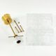 Mid-Century Scandinavian Crystal Glass & Brass Ceiling Light by C.Fagerlund