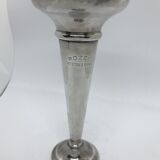 English silver metal vase
