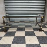 Table basse en verre vintage