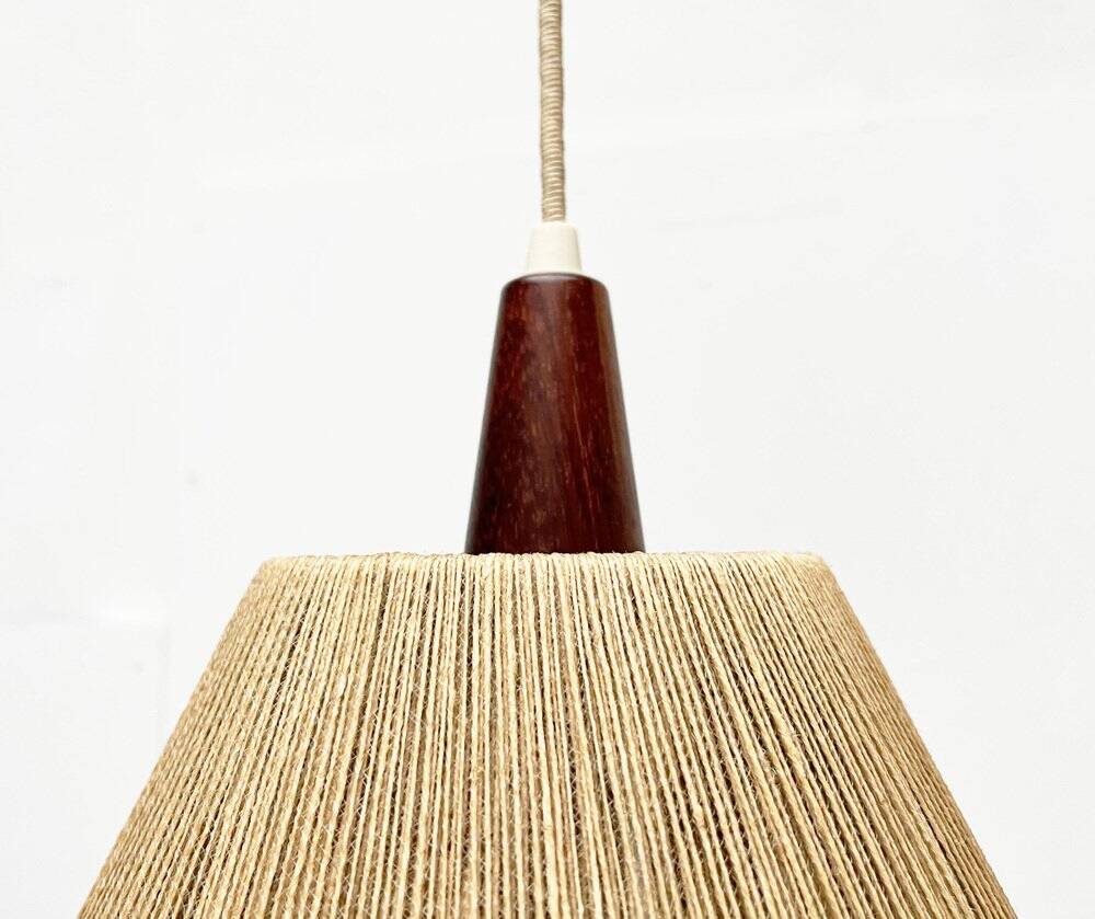 Teak pendant lamp Type 324 from the mid-century by Temde, 1960s.