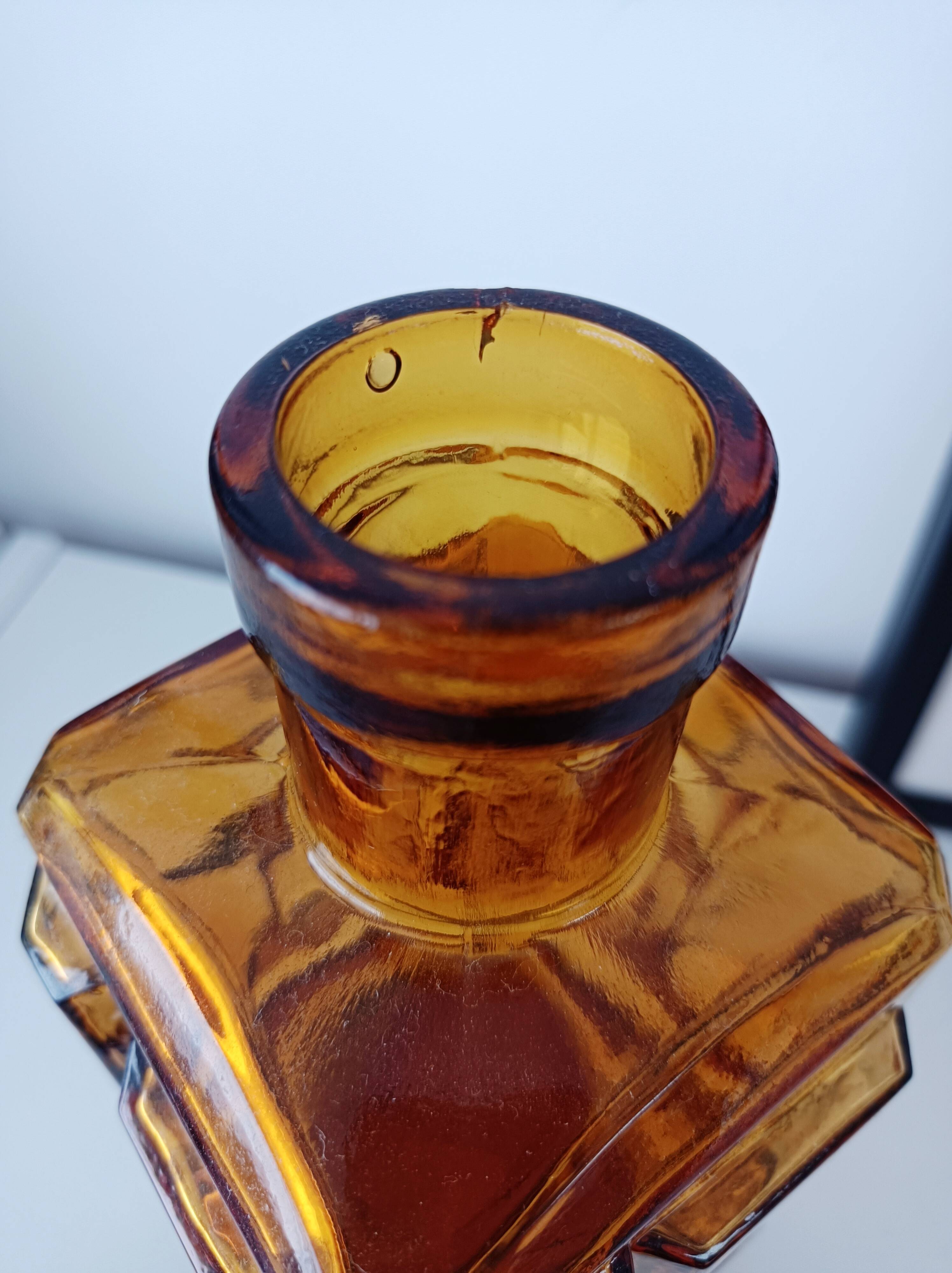 Empoli amber glass carafe