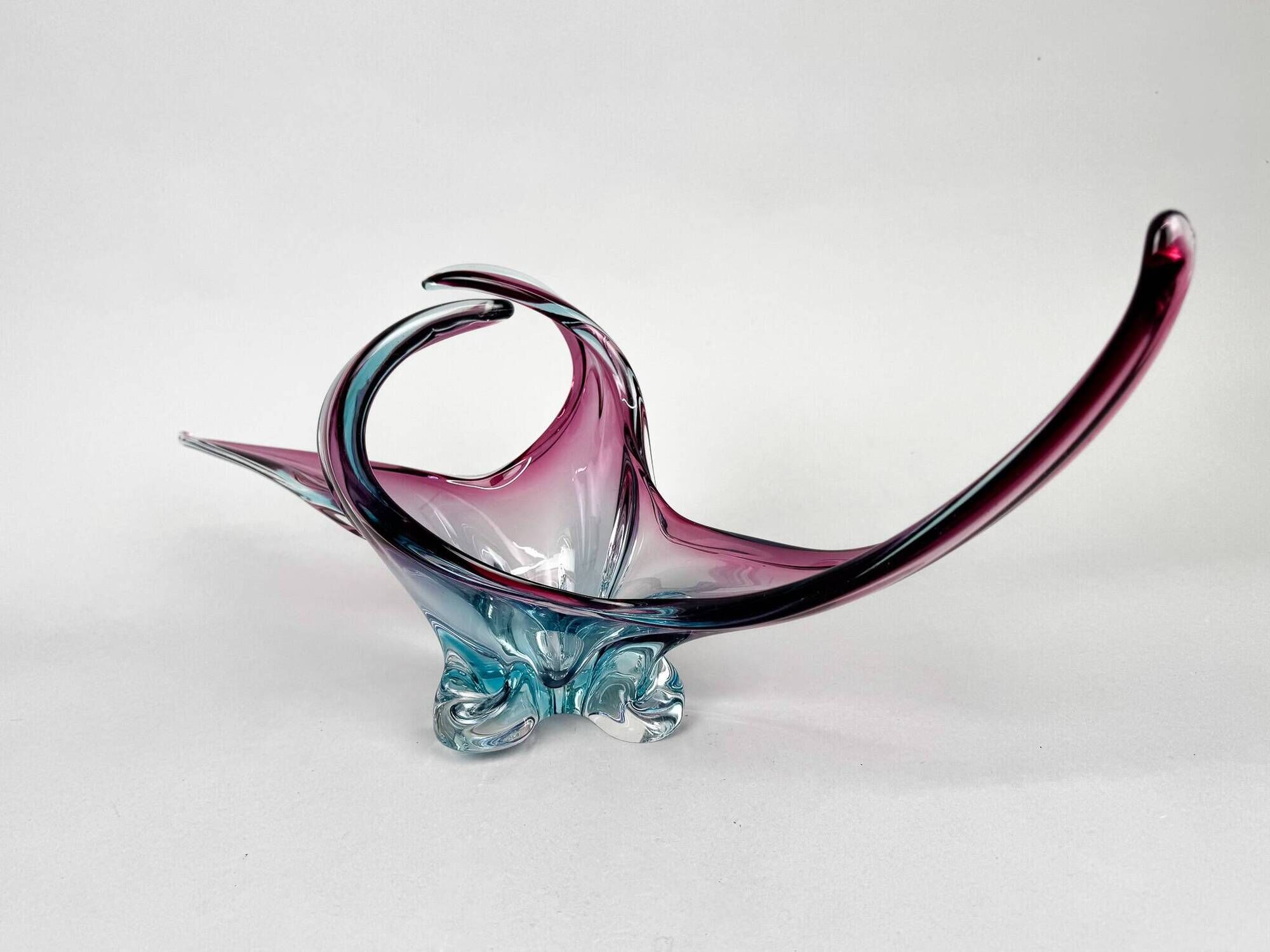 Bol en verre de Murano XXL du milieu du siècle, Italie