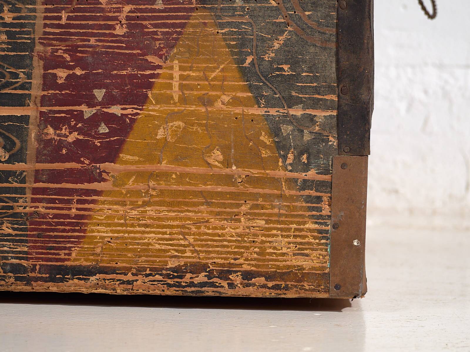 Malle ethnique ancienne peinte à la main (vers 1890) #30