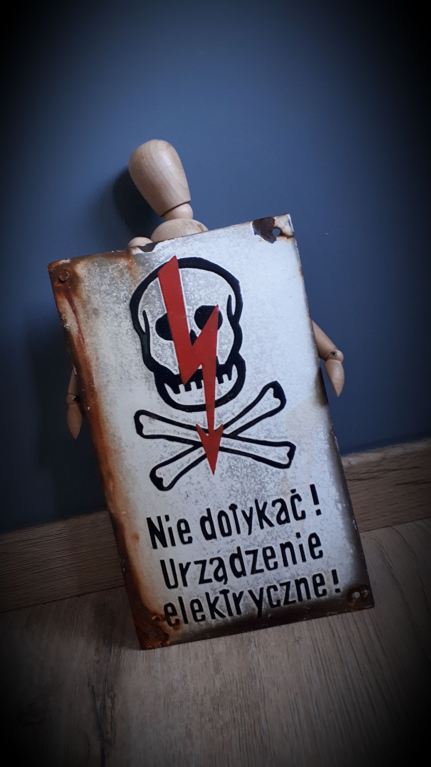 Enameled plate skull 1