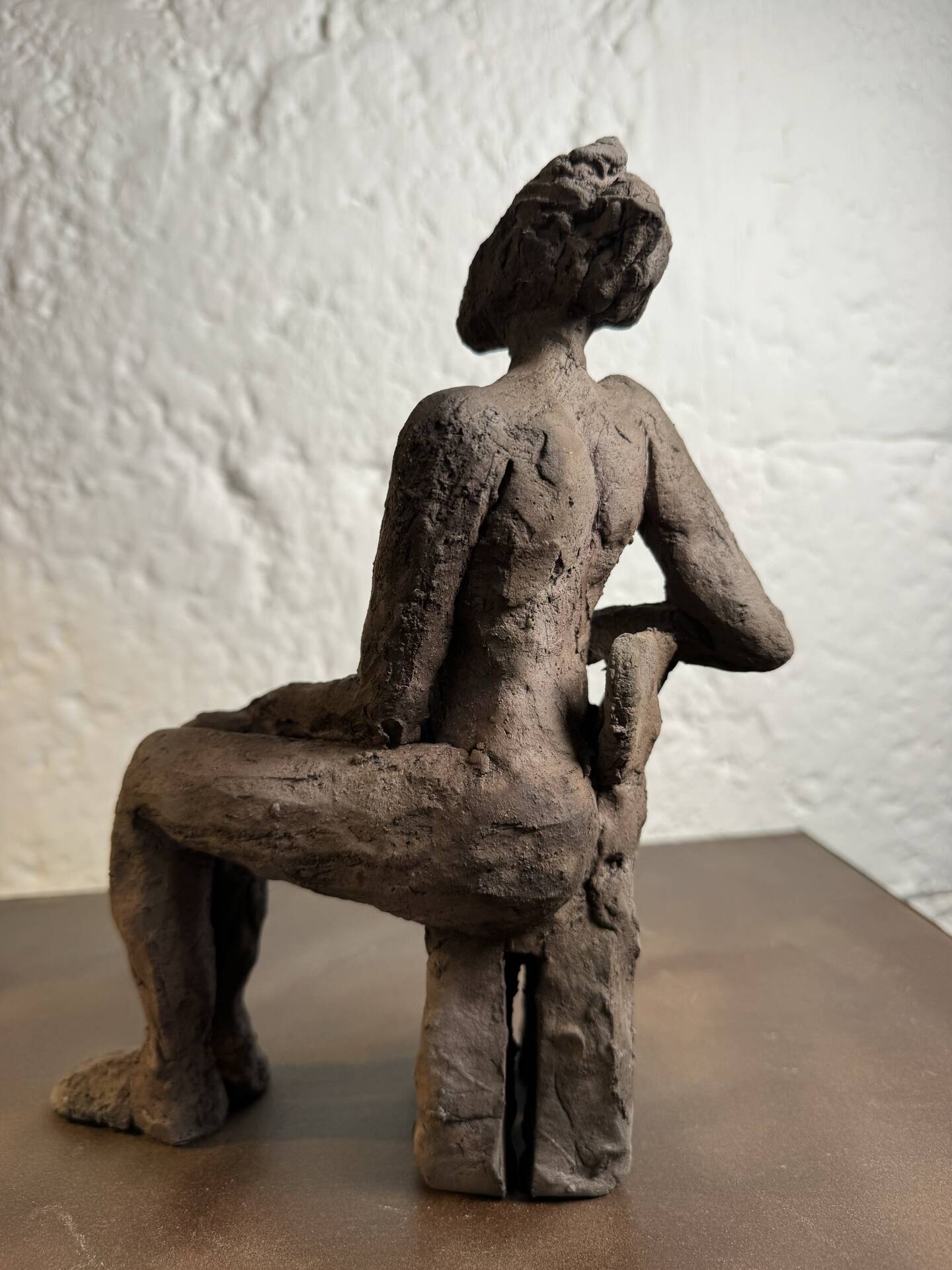 Sculpture étude d’un nu céramique raku
