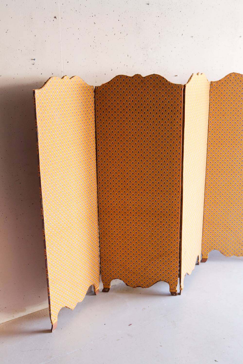 Antique 5-panel screen – Souleiado fabric