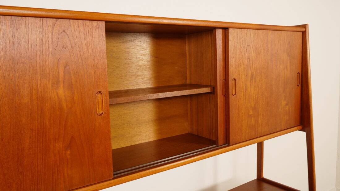 Vintage highboard | Wall cabinet | Teak | 175 cm