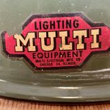 Industrial Green Enamel Factory Pendant Lamp from Multi Electrical Co,1960s