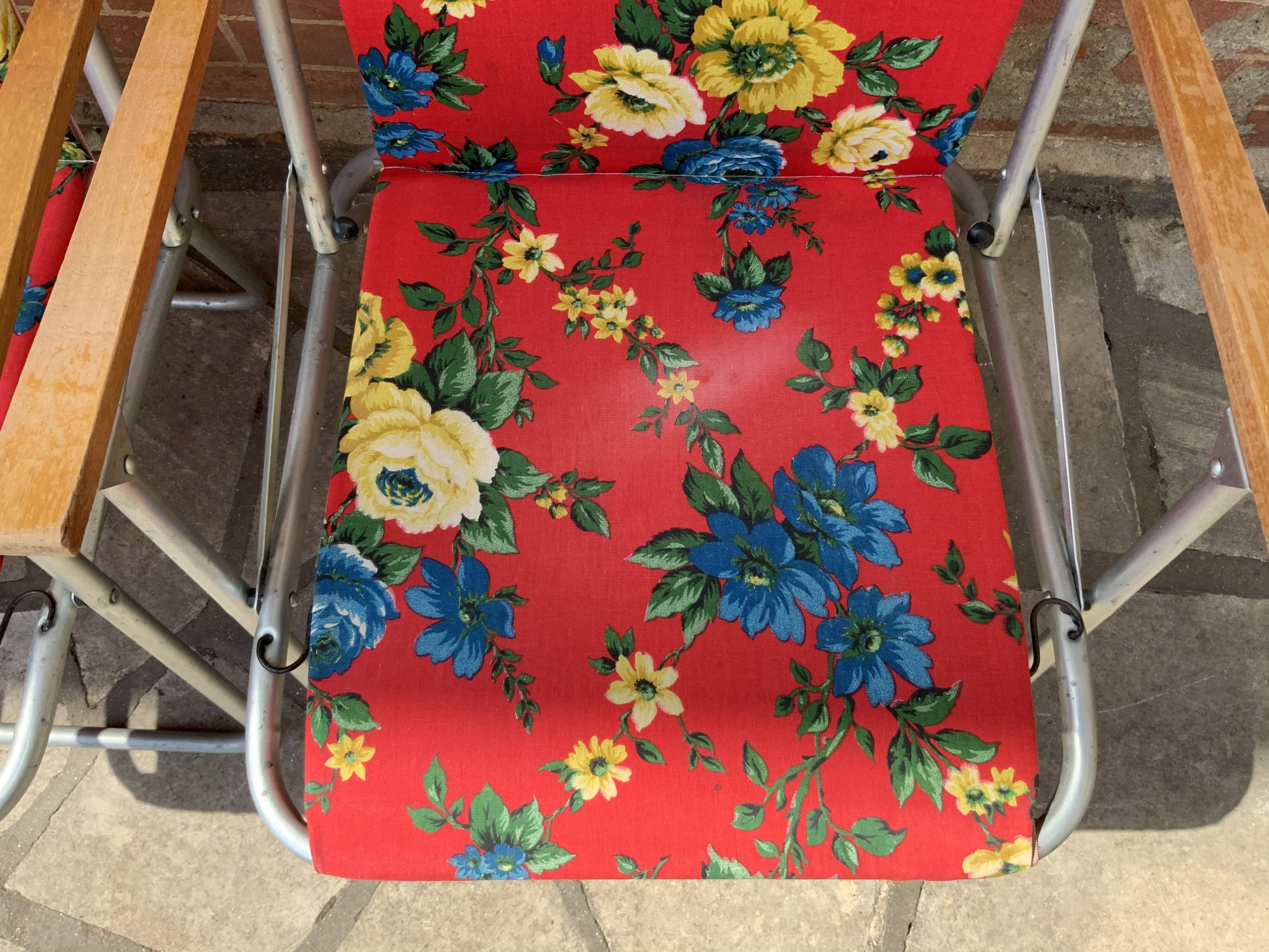 Fauteuils de jardin pliants vintage
