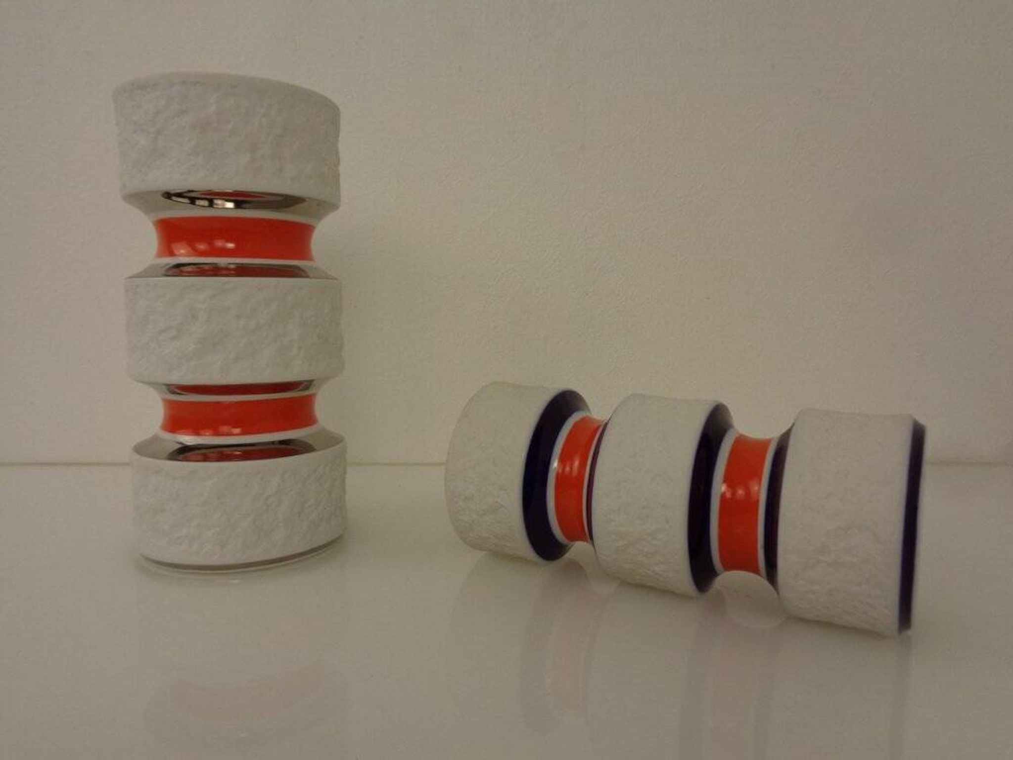 Space Age Op Art Vases from Royal KPM, 1960s, Set of 2