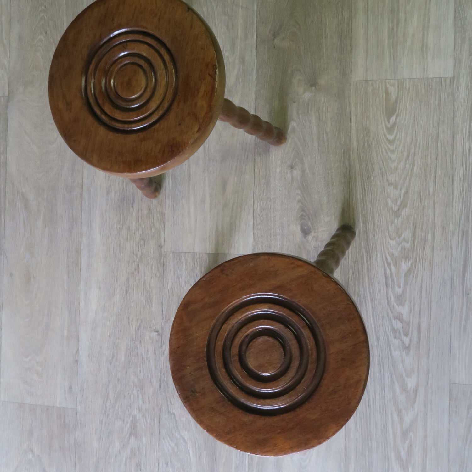 Pair of tripod stools