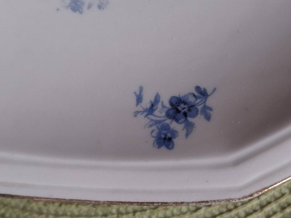 Compotier / assiette montée en porcelaine de limoges 1920-1930