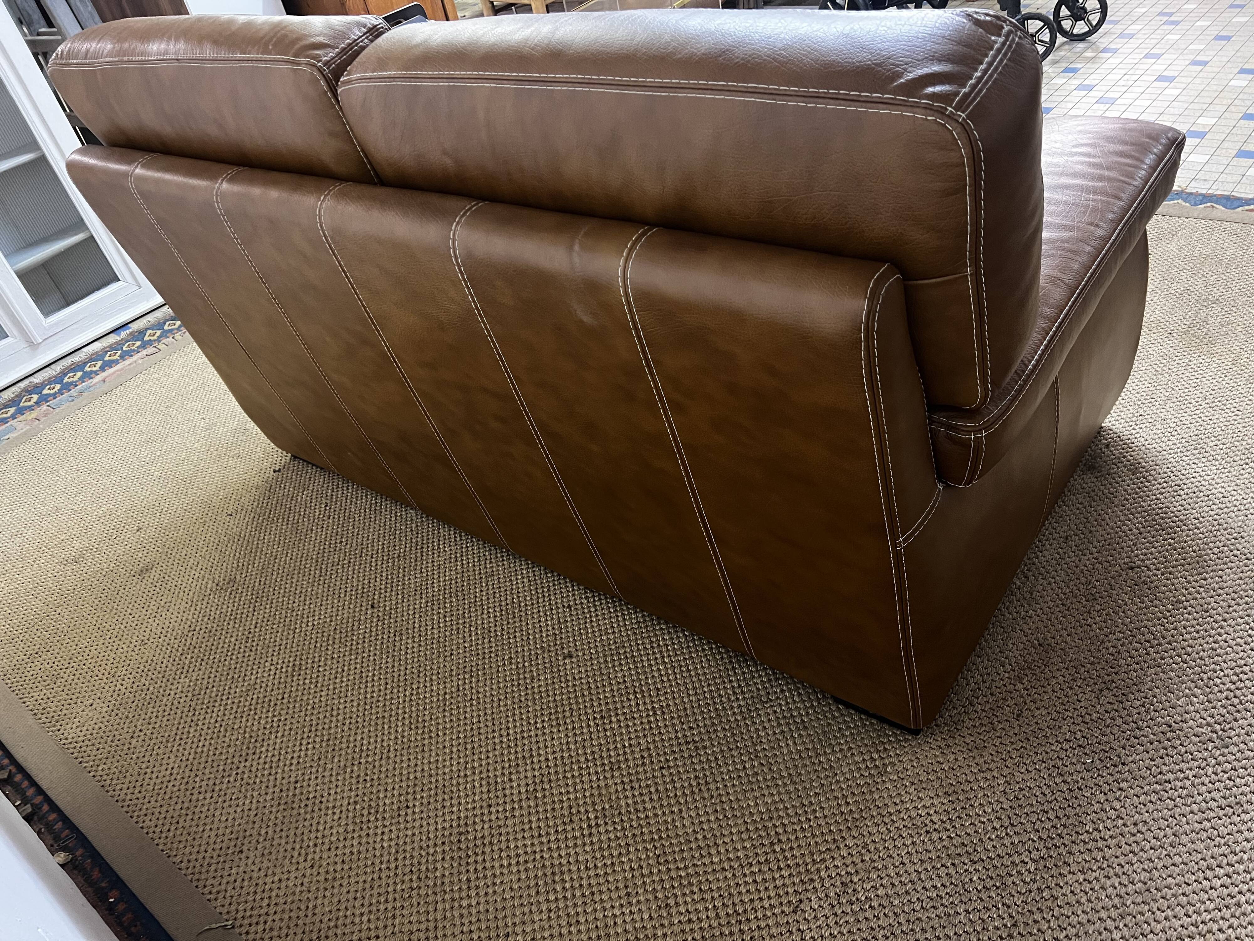 2-seater leather sofa