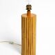 Large 1970s Italian bamboo table lamp with large oiled paper shad