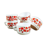 Lot de 6 tasses à café motifs floraux années 70