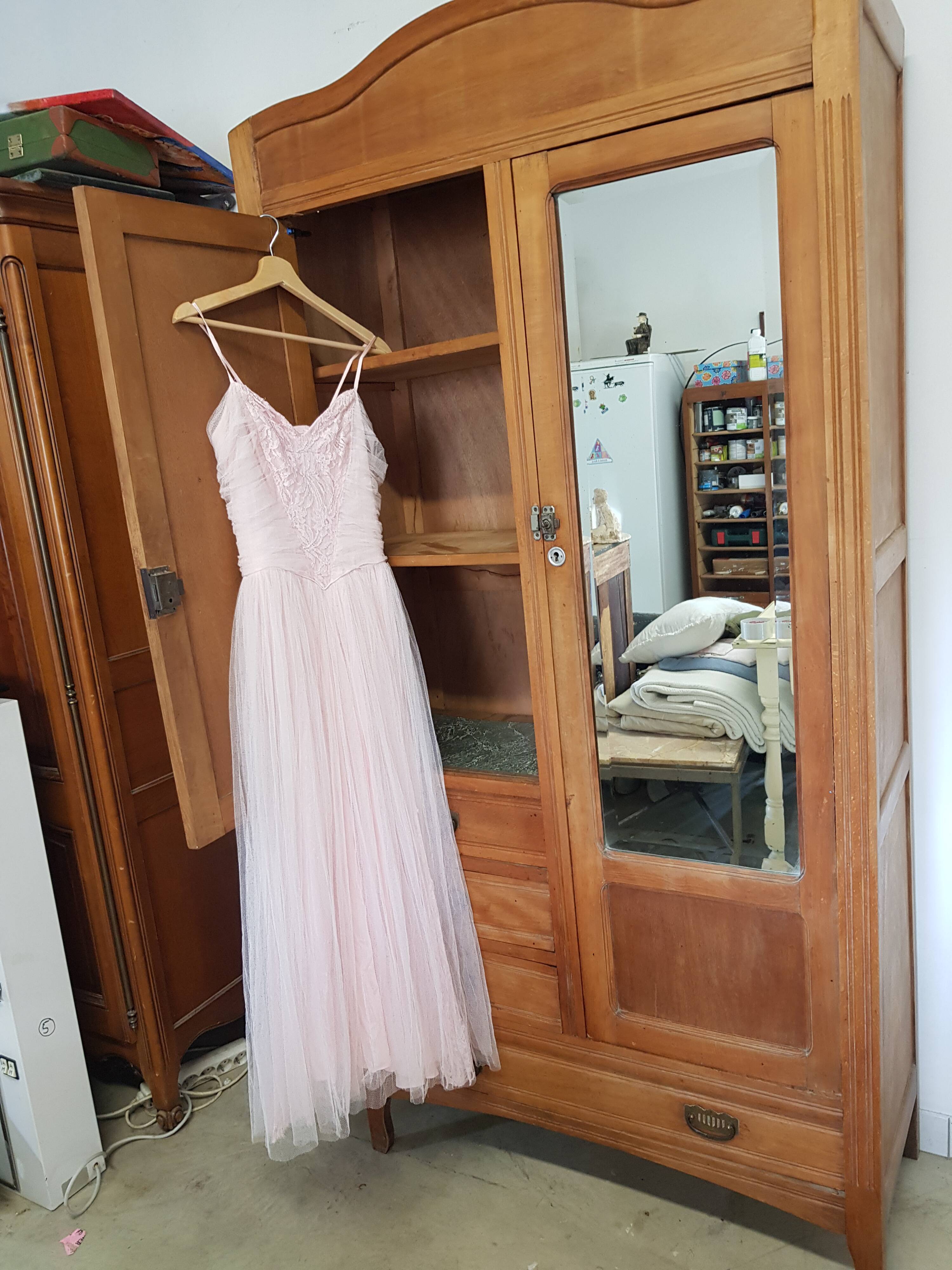 Parisian wardrobe with mirror