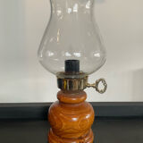 Vintage lamp 50s in wood and glass