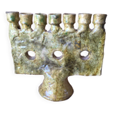 Tamegroute pottery menorah candle holder