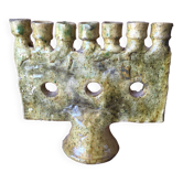 Tamegroute pottery menorah candle holder