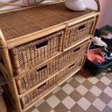 Rattan chest of drawers