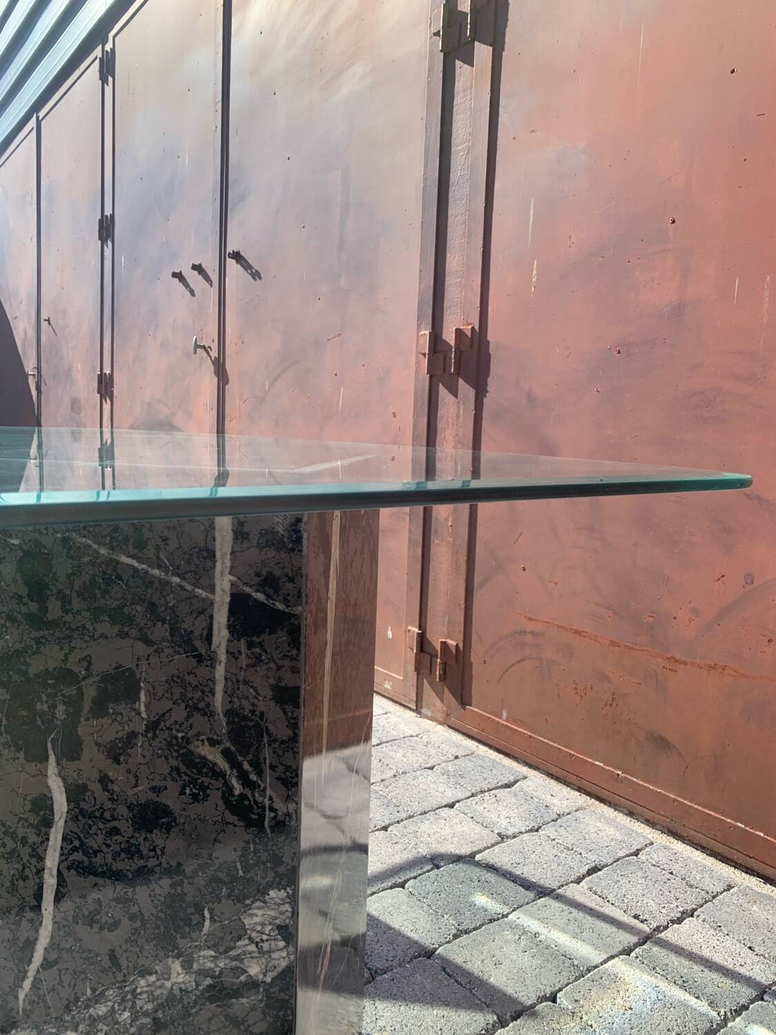 Roche Bobois marble and glass designer dining table circa 1970