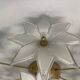 White Murano Glass Brass Table Lamp 1970’s