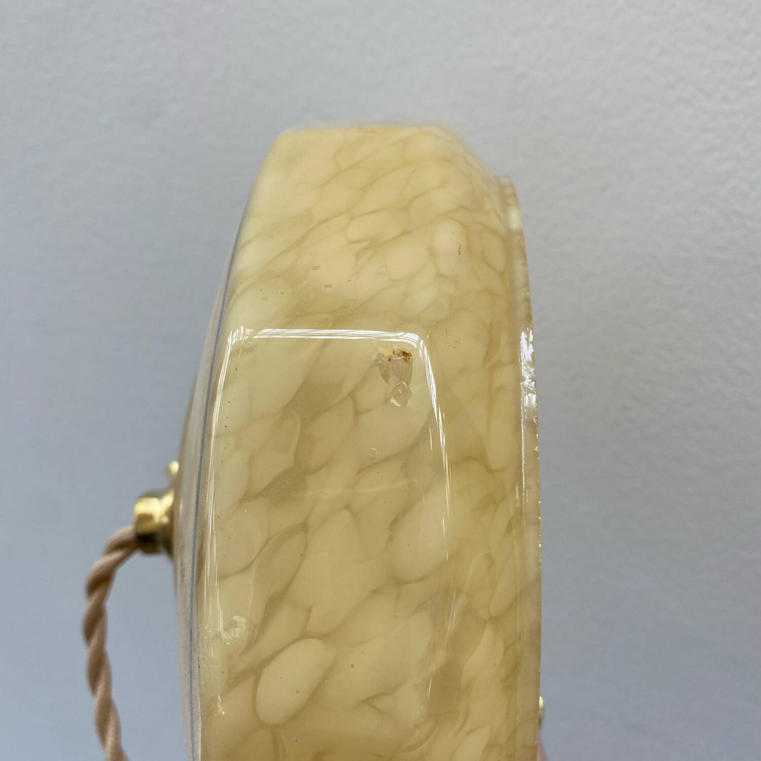 Pair of art deco pendant lights in Clichy glass