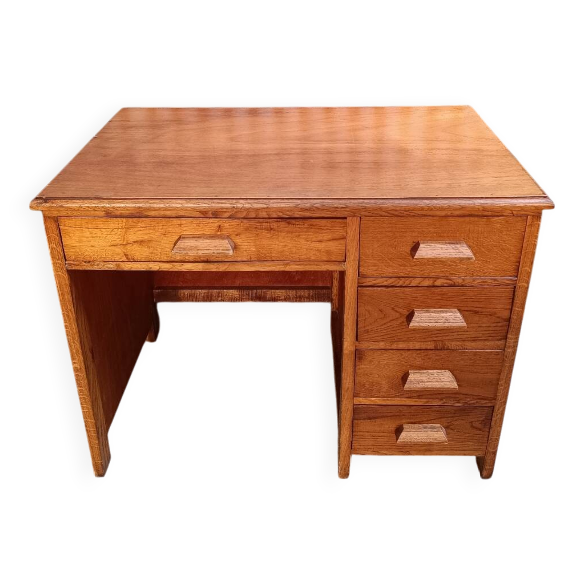Vintage desk with 5 drawers