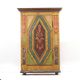 Rustic Farmhouse Antique Original Folk Art Painted Bridal Cabinet
